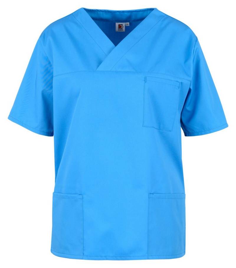 BEB Schlupfbluse beb Basic Kasack Unisex Kurzarm Türkis von BEB