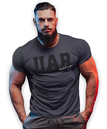 bebak Arnold UAB Signature Gym Wear Trainingsoberteil für Herren, Midnight Classic, XXL von BEBAK