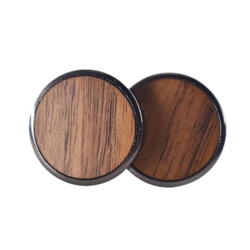 BEBEMOKO Manschettenknöpfe Aus Holz Runde Knöpfe Für Hemdkragen Ärmelknöpfe Hemdknöpfe Stoffaccessoires Hemdverschluss von BEBEMOKO