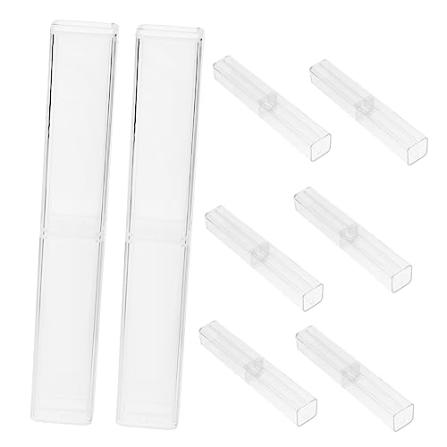 BEBEMOKO 10 Stück Teiliges Transparentes Federmäppchen Multifunktionale Stiftaufbewahrungsbox für Praktische Schreibwarenbehälter für Büro und Schule für und Unterwegs von BEBEMOKO