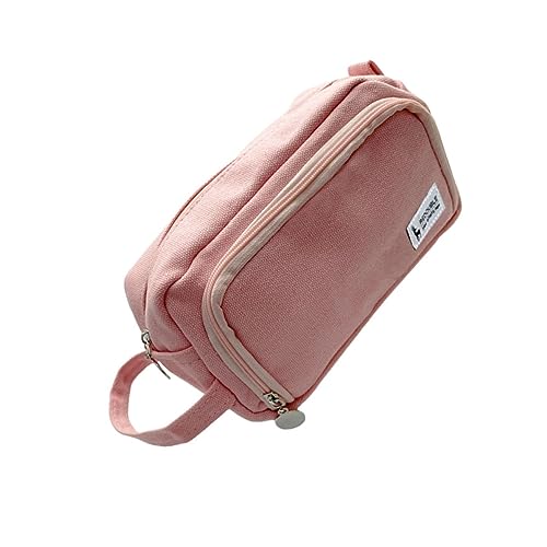 BEBEMOKO 1stück Praktischer Stiftetui Großer Für Schülerbedarf Reißverschluss-Design Für Bleistifte Radiergummis Und Langlebige Baumwollmischung Für Schule Und von BEBEMOKO