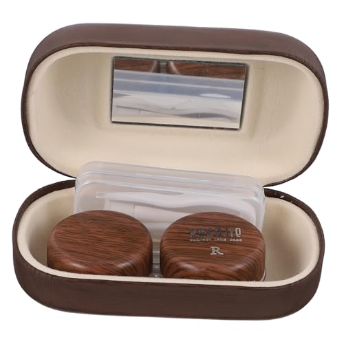 BEBEMOKO 1satz Vintage Kontaktlinsenbehälter Doppelter Organizer Mit Auslaufsicherem Design Tragbar Für Und Täglichen Gebrauch Für Farbige Und Pflegemittel von BEBEMOKO