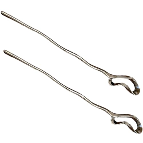 BEBEMOKO 2 Stck Teiliges Metall Haarstäbchen Chinesische Haarnadeln Haarschmuck für Frauen Vintage Haarschmuck für Hochzeiten Bälle und Alltagsschmuck von BEBEMOKO