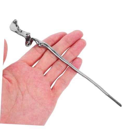 BEBEMOKO 2 Stück Chinesische Haarnadeln aus Metall Unregelmäßiges Wellen Design Vintage Haarstäbchen Damen Haarschmuck für Dinner Banquet und Cosplay Stabile Haarklammern von BEBEMOKO