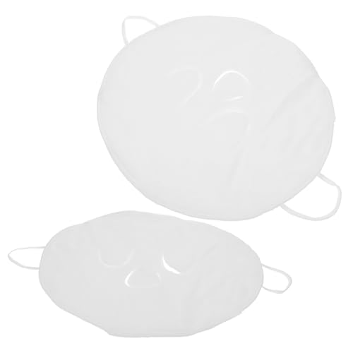 BEBEMOKO 2 Stück Wiederverwendbare Doppellagige Hot Compress Gesichtsmaske aus Weichem Tuch für Frauen Komfortabel Einfach zu Reinigen für Hautpflege Zuhause und Unterwegs von BEBEMOKO