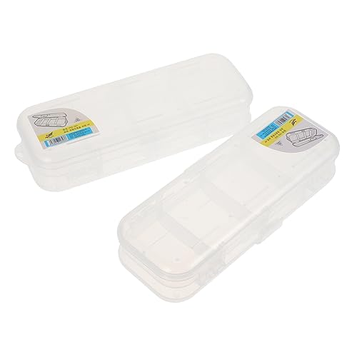 BEBEMOKO 2stücke Teiliges Transparenter Stifteboxen Für Praktische Aufbewahrung Von Schreibwaren Doppelseitiges Design Für Stifte Bleistifte Und Bürobedarf Leicht Und Handlich von BEBEMOKO