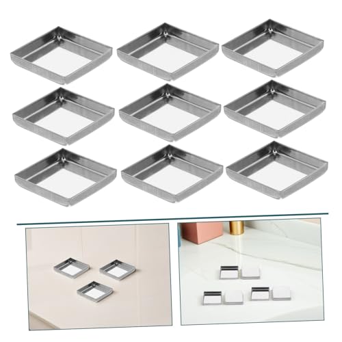 BEBEMOKO 20 Stück Metall Makeup Pans Quadratisch Leere Nachfüllpfannen für Lidschatten Blush DIY Kosmetikpalette Organizer für Lockere Pigmente von BEBEMOKO