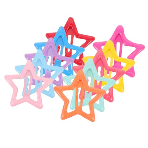 BEBEMOKO 20 Stück Teiliges Bunte Stern Haarklammern und Damen Langlebige Haarspangen für Stirnfransen und Haarstyling Hautfreundlich Leicht für Geburtstag Party und Alltag von BEBEMOKO
