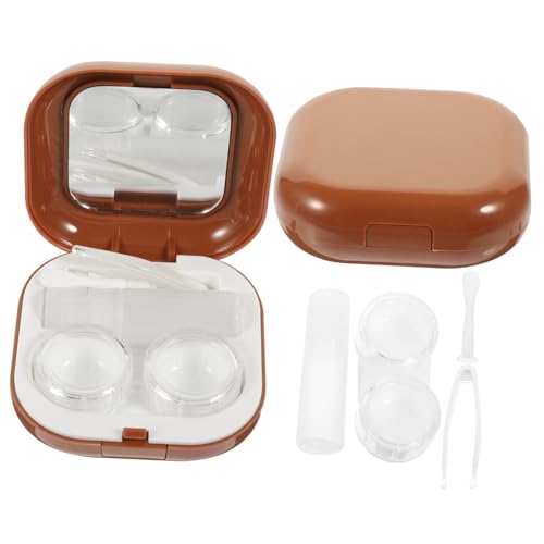 BEBEMOKO 2sätze Kontaktlinsenbehälter Mit Spiegel Transparente Kosmetiklinsenbox Kleine Reisekontaktlinsenbox Langlebiger Organizer Für Kontaktlinsen von BEBEMOKO