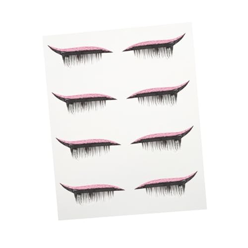 BEBEMOKO 4 Paare Wasserfeste Eyeliner Aufkleber Selbstklebend für Präzise Zarte Flauschige Wimpern Optik Leicht und Hautfreundlich Einfach Anzuwenden für Makelloses Augen Make Up von BEBEMOKO