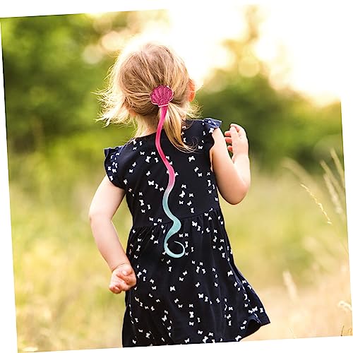 BEBEMOKO 5paare Farbige Haarverlängerung Clips Für Junge Mädchen Muschel Haarspange Perückenspange Für Mädchen Haarzopfperücke Haarspange Haarnadel Für Kinderparty von BEBEMOKO