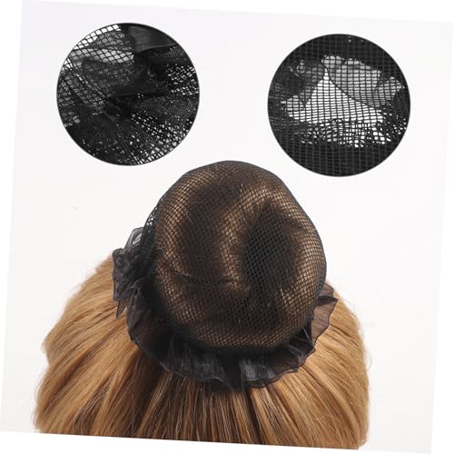 BEBEMOKO 6 Stck Teiliges Elastisches Dutt Haarnetz mit Spitzenverzierung Dehnbares Netzgewebe für Damen und Mädchen Vielseitig Einsetzbar für Ballett Eiskunstlauf Turnen und von BEBEMOKO
