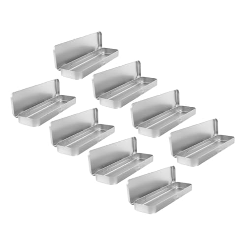 BEBEMOKO 8 Stück Rechteckiges Federmäppchen aus Langlebigem Weißblech Leicht und Tragbar Vielseitig für Stifte Make up Pinsel und Schmuck Modernes Design für Schule und Büro von BEBEMOKO