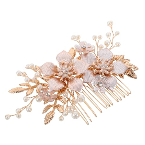 BEBEMOKO Haarkamm Für Braut Mit Kristallverzierung Hochzeit Haarspange Aus Legierung Brautjungfer Haarstyling-clips Haarspangen Mit Kristallblumen Für Frauen von BEBEMOKO