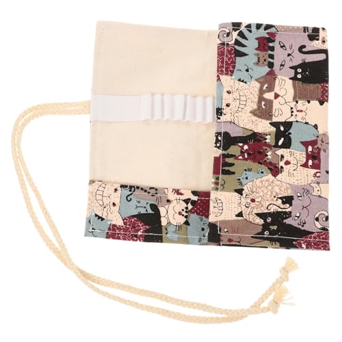 BEBEMOKO Farbige Bleistift Aufbewahrungstasche Großer Organizer Für Buntstifte Und Gelstifte Aus Strapazierfähigem Canvas Für Künstler Und Schüler Mit Elastischen Fächern Für von BEBEMOKO