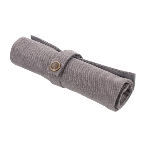 BEBEMOKO Canvas Federmäppchen Roll Up Stifterolle Große Kapazität Stiftemappe für Buntstifte und Gelstifte Sekundarstufe Mäppchen zum Schutz und Transport von BEBEMOKO
