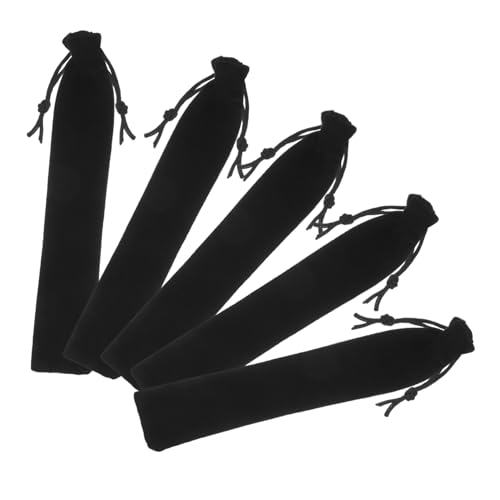 BEBEMOKO Bleistiftbeutel 25 Stück Kordelzug Stifttasche für Schule Büro 3 * 16cm Atmungsaktiv und Langlebig Organizer für Stifte und Bleistifte Stilvolles Design von BEBEMOKO