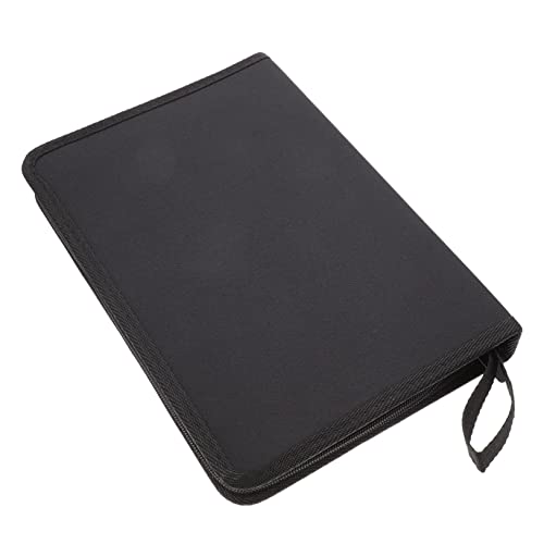 BEBEMOKO Faltbare Bleistift Tasche Für Studenten Große Kapazität 72 Fächer Schwarzes Canvas Praktischer Schreibwaren Organizer Mit Reißverschluss Für Schule Büro Und Unterwegs von BEBEMOKO