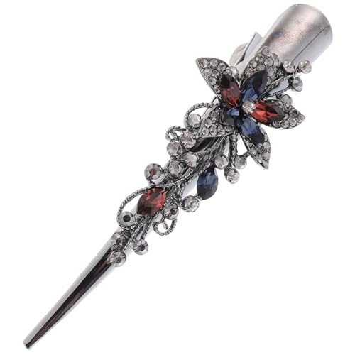 BEBEMOKO Große Vintage Haarspange mit Funkelnden Strasssteinen Stabile Metall Haarklammer für Dünnes und Dickes Haar Modisches Haarschmuck accessoire für Damen bei Hochzeit Party und von BEBEMOKO