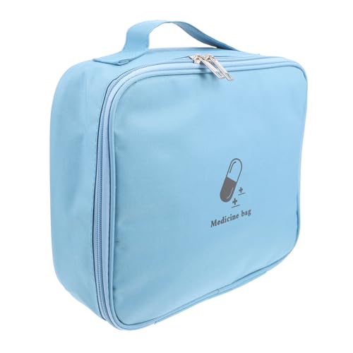 BEBEMOKO Tragbare Medizintasche aus Oxford mit Reißverschluss für Reisen und Notfälle Organizer von BEBEMOKO