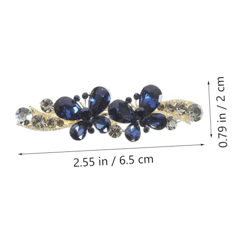 BEBEMOKO Wasserdichte Strass Haarklammer Damen Glitzer Haarschmuck Hochzeit Schleifen Haarspange mit Stabilem Federmechanismus für Haartypen von BEBEMOKO