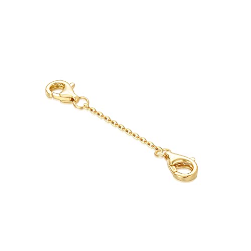 BEBEWO Echtegold Kettenverlängerung 585 Gelbegold Verlängerungskette Damen für Armband Fusskette Halskette, 2.5 cm von BEBEWO