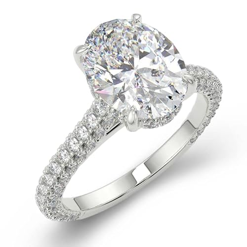 BEBEWO 2CT Moissanit Verlobungsringe Hochzeitsringe für Damen Echtgold Ewigkeitsring Jubilaumsringe mit GRAVUR Gratis von BEBEWO