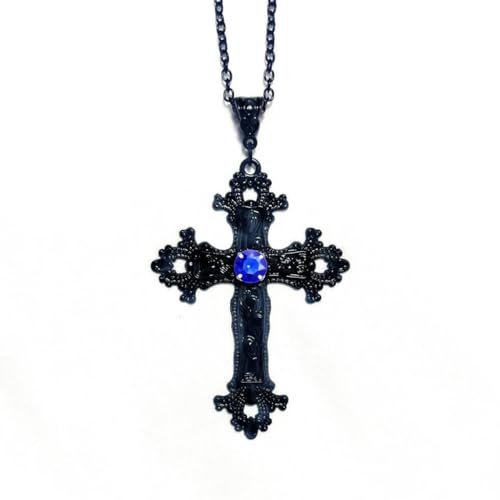 BEBIKR Halskette im Gothic-Stil, religiöser Anhänger, Choker, Legierungsmaterial, Gothic-Kreuz-Halsketten, perfektes Geschenk für Männer und Frauen, Sonstige von BEBIKR