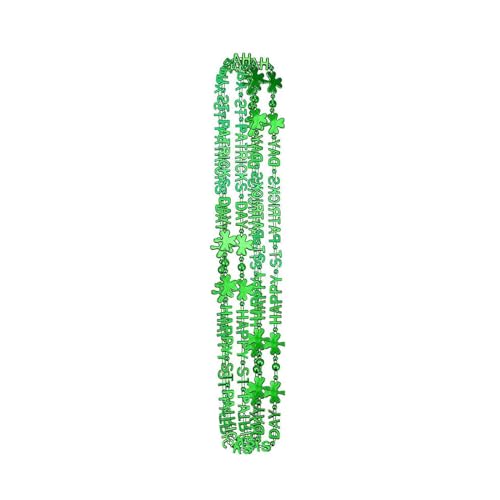 BEBIKR Halsketten für Frauen – 6 Stück St. Patricks Day Kleeblatt-Halskette, grüne Perlen, irischer Tag, Party-Dekoration, Kleeblatt-Strang, Schmuck, The circumference is 84cm, Kunststoff von BEBIKR