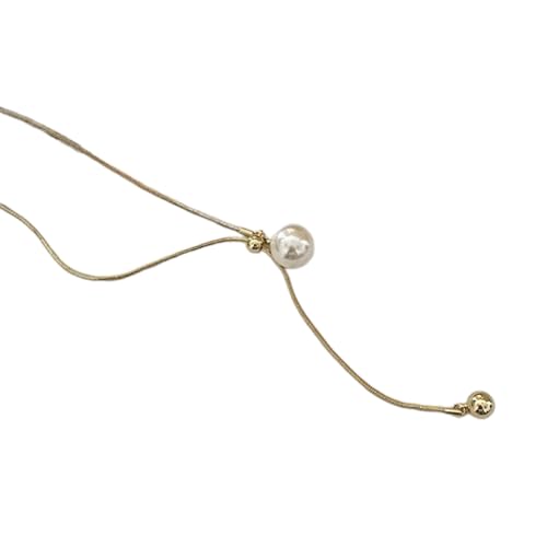 BEBIKR Halsketten für Frauen – Modische Legierung Zeichnung Perlen Anhänger Kugel Halsketten für Frauen Hot Girls Harajuku Halskette Sweet Cool Y2k Schmuck 2023, 70 cm, Metall von BEBIKR