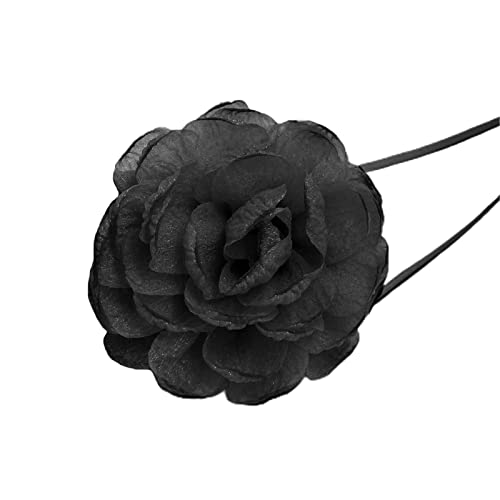 BEBIKR Halsketten für Frauen – große Blumen-Spitzen-Choker-Halskette, sexy, cooles Retro-Nackenband, Halskette für Frauen und Mädchen, Schmuck, Dinner-Party-Ornament, Flowers 10cm/ 180cm long, Netz von BEBIKR