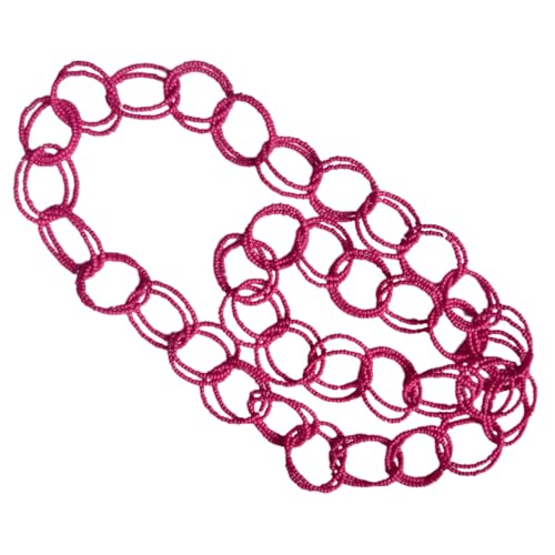 BEBIKR Modische mehrschichtige Halskette für Frauen, Kreis-Perlenkette, Halskette, hohler Kreis, Schlaufe, Halsband, Schlüsselbeinkette, Schmuck, Metall von BEBIKR