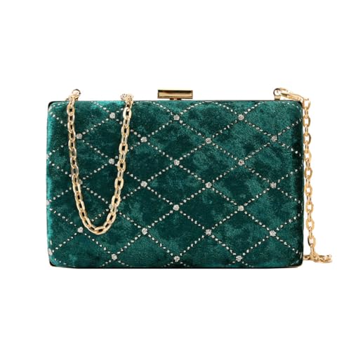 BEBIKR Unterarmtaschen für Damen, Vintage-inspirierte Handtasche, modische Abendtasche, stilvolle Handtasche, elegante Handtasche, anmutig für formelle Anlässe, grün von BEBIKR