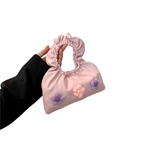 BEBIKR Unterarmtaschen für Damen, stilvolle und geräumige Plissee-Handtasche, funktionale Tasche, Geldbörse für modebewusste Frauen, rose von BEBIKR