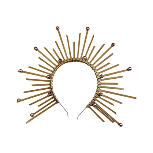 Haarband für Damen, Göttin von Notre Dames mit Fünf-Sterne-Kopf-Schnalle, lustig, übertriebene Krone, Halloween-Hexen-Stirnband Haarband für Damen, Göttin von Notre Dames mit Fünf-Sterne-Kopf-Schnalle, lustig, übertriebene Krone, Halloween-Hexen-Stirnband von BEBIKR