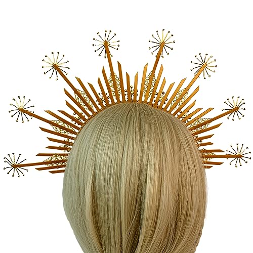 Haarband für Damen, Gothic-Stirnband, Prinzessinnen-Haarschmuck, Festzug, Abschlussball, Party, Requisiten, Vintage-Tiaras, Stern, Haarreifen für göttliche Frauen, Kunststoff / Harz von BEBIKR