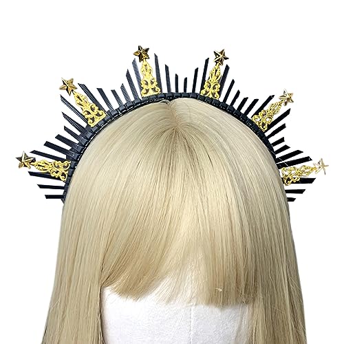 Haarband für Damen, Harz, Heiligenschein, Krone, Stirnband, handgefertigt, Diadem, Stirnband für Damen, Hochzeit und Partys, Braut-Haarschmuck, Kunststoff / Harz von BEBIKR