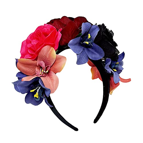 Haarband für Damen, Rosen-Blumen-Haarband für Braut, Hochzeit, Haarband, Krone, Kopfreif, eleganter Kopfschmuck, Dame, Mädchen, Party-Haarschmuck von BEBIKR