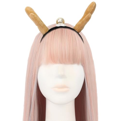 Haarband für Damen, chinesisches Seraphim-Horn-Stirnband für Frauen und Mädchen, niedliche Drachen-Dekore, Kopfbedeckung, Plüschdrachenhorn für Neujahrsparty von BEBIKR