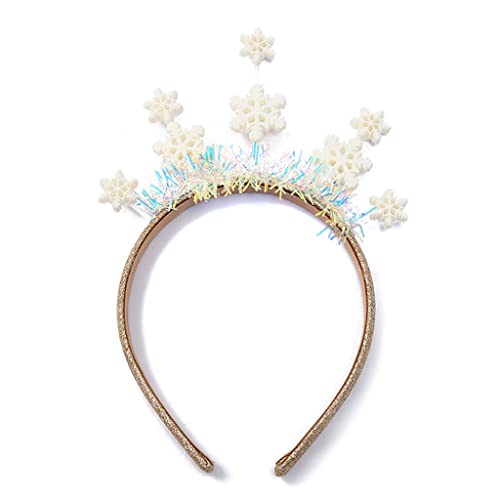 Haarreif für Damen, einfaches Haar-Accessoire, Damen, Studenten, Waschen des Gesichts, Haarband, Mini-Weihnachts-Schneeflocken-Form, Stirnbänder, Cartoon-Haarreifen von BEBIKR