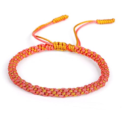 BECAT Glücks Partner Kettenarmband für Damen Mädchen, Handgefertigt Verstellbare Gute Reise Talisman Wunsch Sicherheit Wohlstand Guard Ihre Liebe Geschenk Freundschaft Armband von BECAT