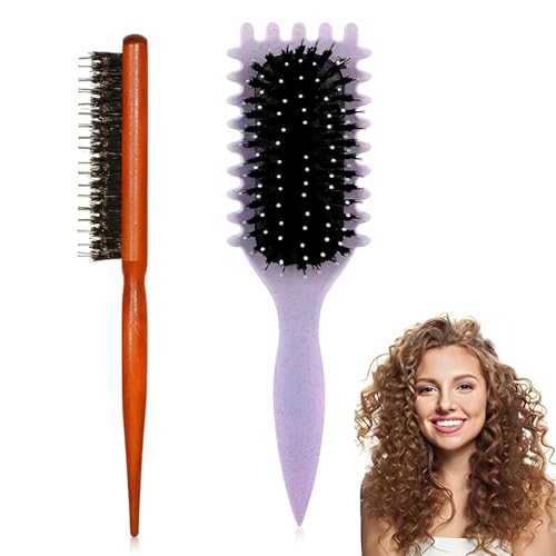 BECHS Lockenbürste Und Wildschweinborsten Bürste Curly Hair Brush Curling Roll Comb Locken Bürste Styling Brüsh Curl Defining Brüsh Haarbürste Zum Entwirren Für Frauen BECHS Lockenbürste Und Wildschweinborsten Bürste Curly Hair Brush Curling Roll Comb Locken Bürste Styling Brüsh Curl Defining Brüsh Haarbürste Zum Entwirren Für Frauen von BECHS