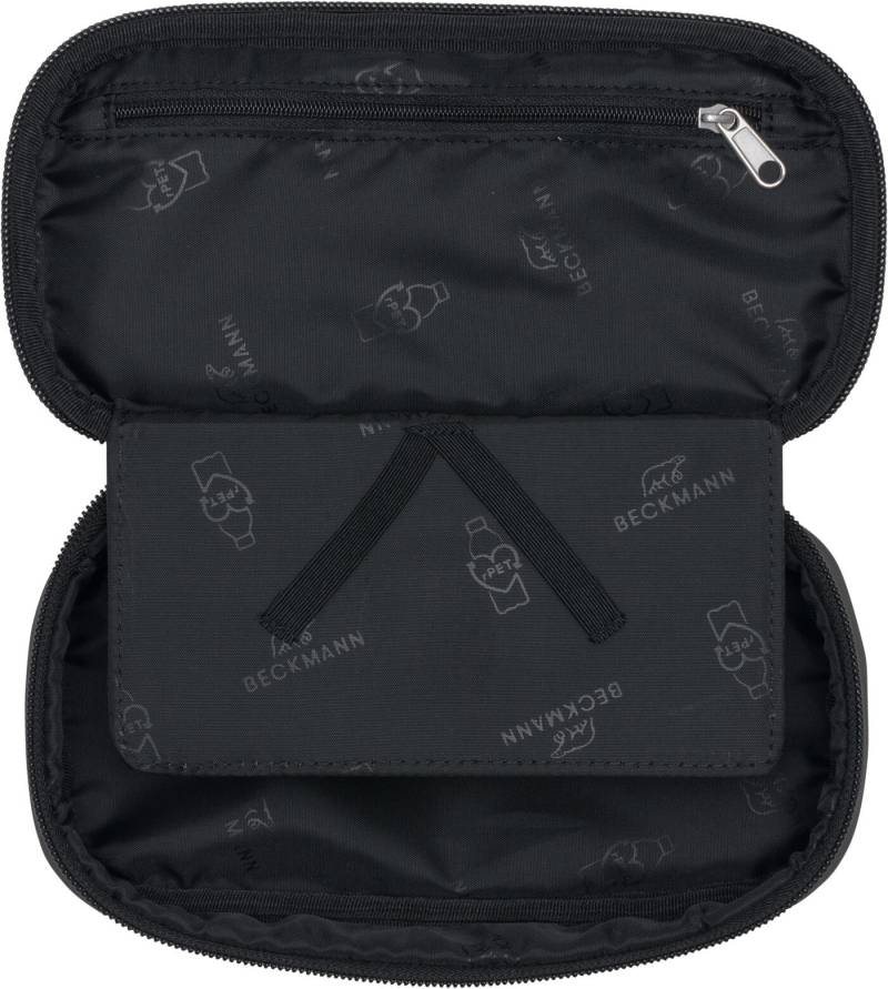BECKMANN NORWAY - Ovales Schlamperetui Sport, Black Coated Black von BECKMANN NORWAY