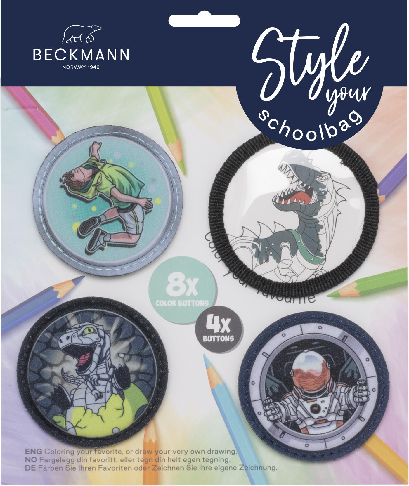 BECKMANN NORWAY - Packung mit Buttons, Black von BECKMANN NORWAY