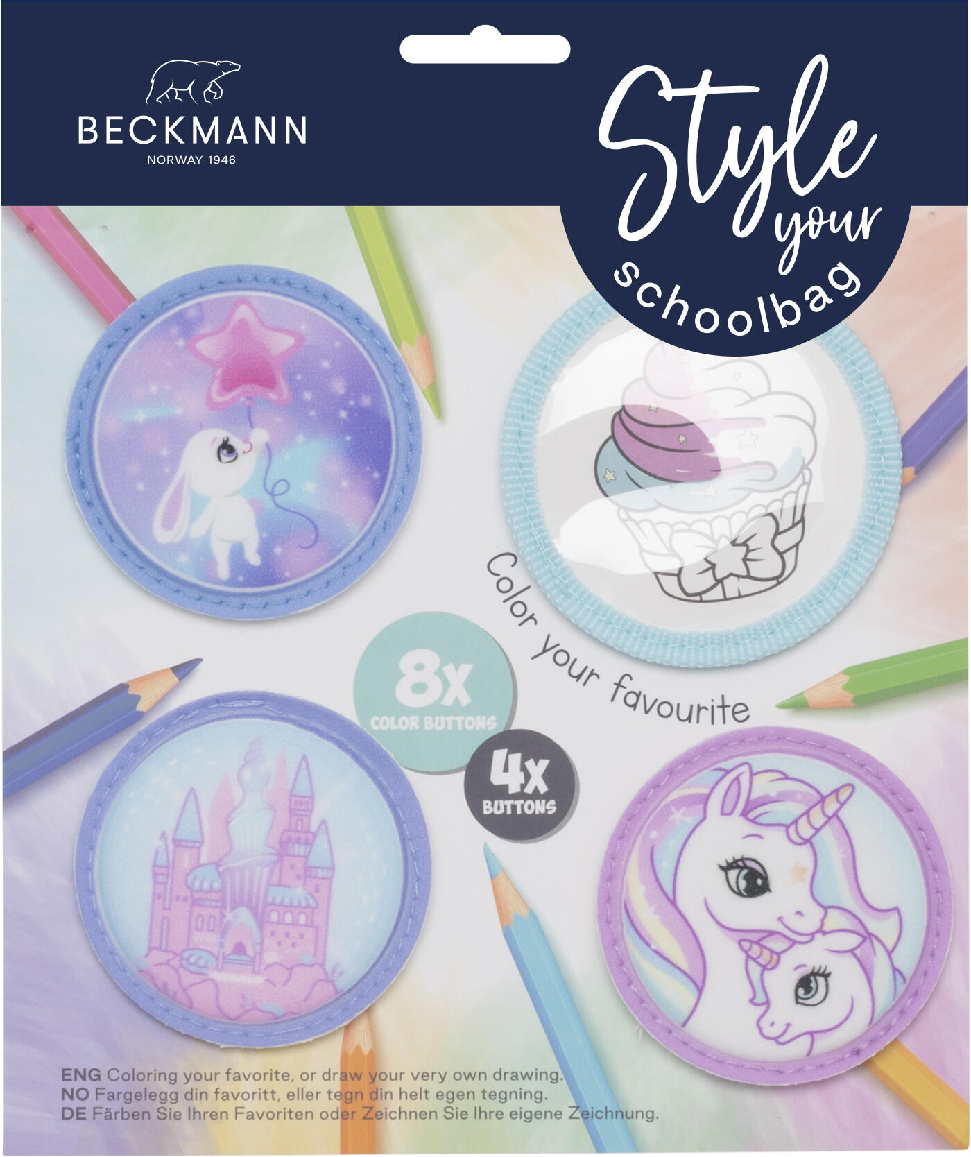 BECKMANN NORWAY - Packung mit Buttons, Mint von BECKMANN NORWAY