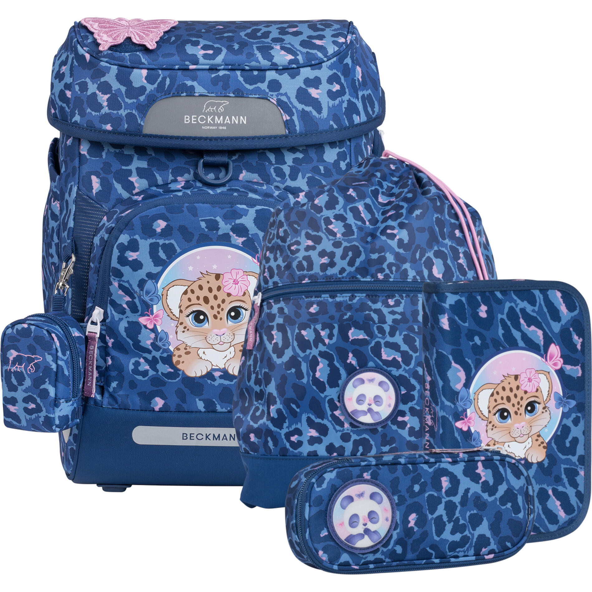 BECKMANN NORWAY - Plus Air 6-teiliges Set, Cheetah Dark Blue von BECKMANN NORWAY