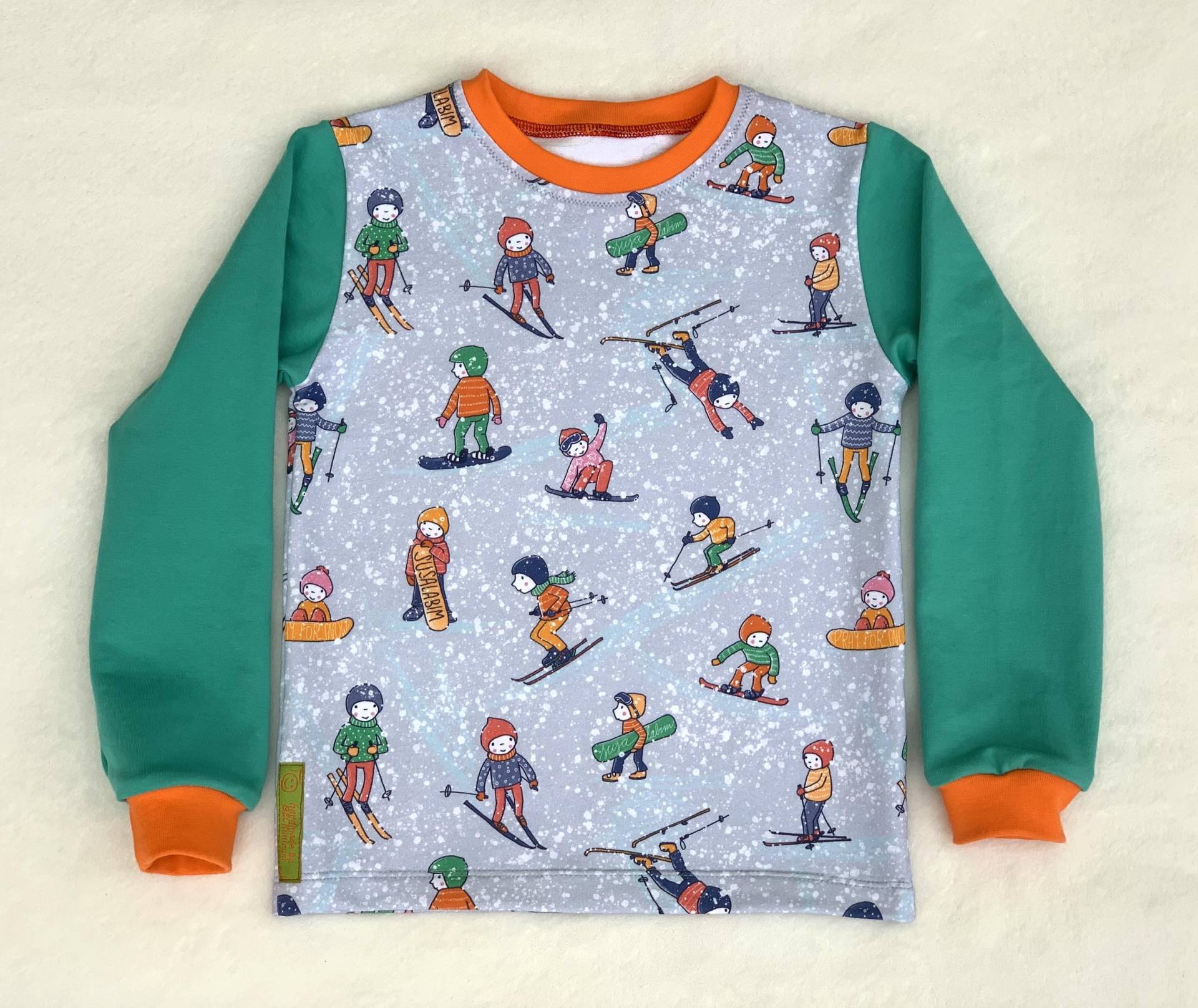 Langarm Sweat-Shirt Für Alle Begeisterten Ski Fahrer Und Snowboard Die Es Jetzt Werden Wollen, Lustige Wichtel Auf Dem Skihang von BECKunicumRabauken