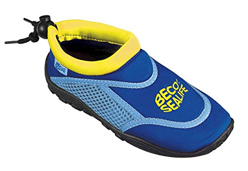 BECO Unisex Kinder Sealife Surfschuhe, Strandschuhe, Wattschuhe Surf und Badeschuhe, Blau, 26/27 von Beco