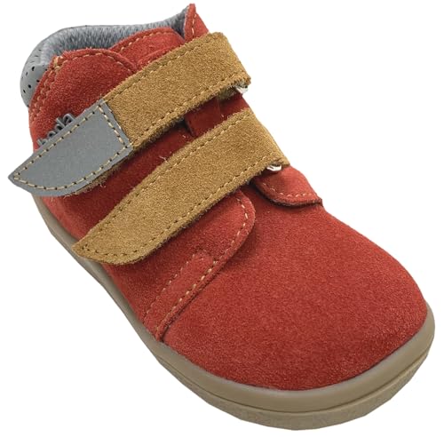 BEDA Barfußschuhe/Halbschuhe Klett + TEX *TE POR* Membran, Nubuk Leder Modell JULI V2 (Juli V2, EU Schuhgrößensystem, Kleinkind, Numerisch, Breit, 25) von BEDA