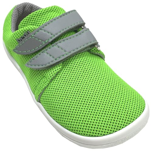 BEDA Leichte & super Flexible Textil Schuhe mit Mesh innen, Barfußschuhe Modell Lime in Neon (Neon Grün/Lime, EU Schuhgrößensystem, Jugendliche, Numerisch, M, 35) von BEDA